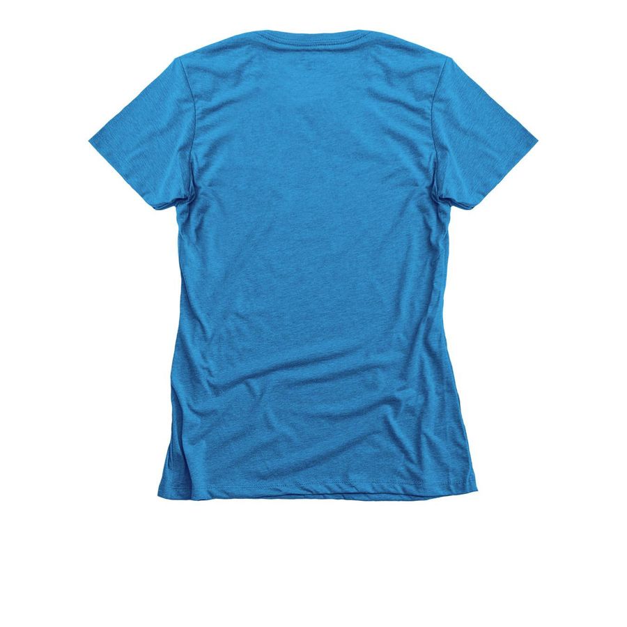 Just see yourself tees, a Turquoise Women's Slim Fit Tee (back-view)
