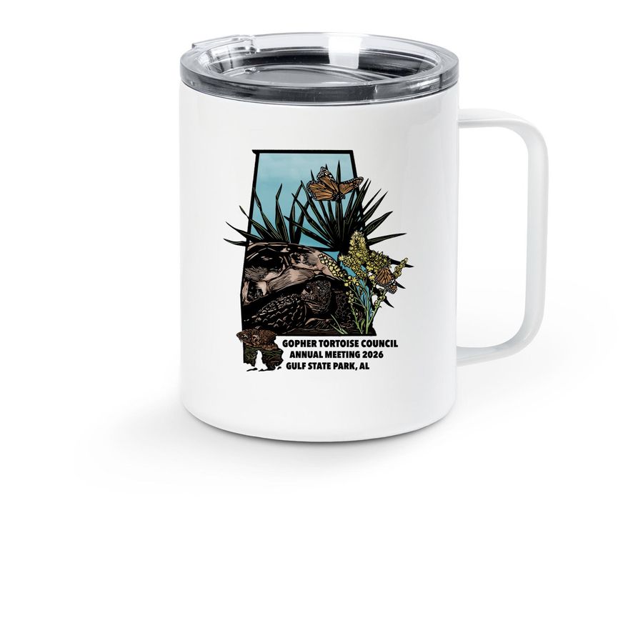 Gopher Tortoise Council, a White Stainless Steel Travel Mug