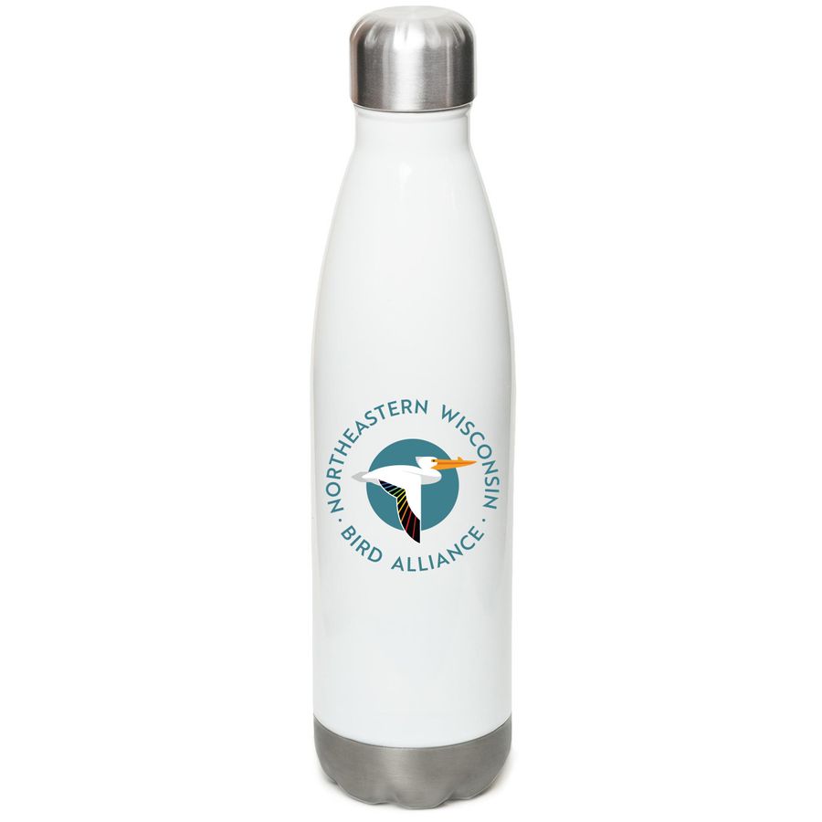 Water Bottle - Stainless Steel, a White Stainless Steel Water Bottle