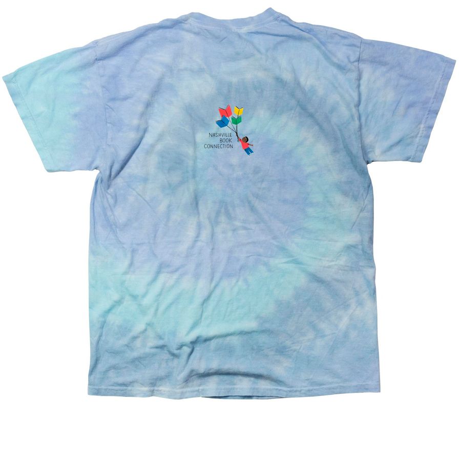 Hearts, a Lagoon Classic Tie Dye Tee (back-view)