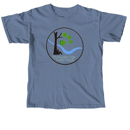 Sacramento Area Creeks Council, a Blue Jean Comfort Colors Unisex Tee