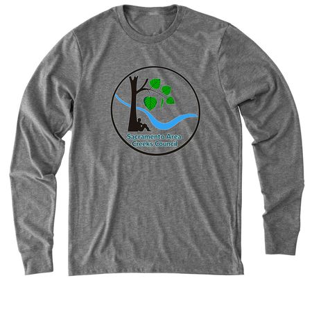 Sacramento Area Creeks Council, a Aluminum Grey Allmade Eco Triblend Long Sleeve Tee