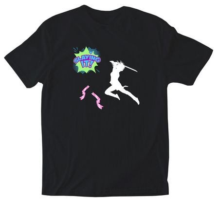 Ready for a battle, a Black Softstyle Cotton Tee