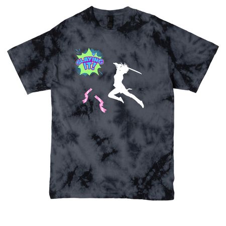 Ready for a battle, a Black Crystal Tie Dye Tee