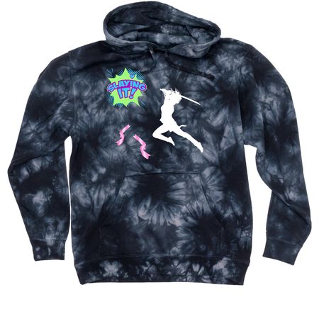 Ready for a battle, a Black Tie Dyed Pullover Hoodie