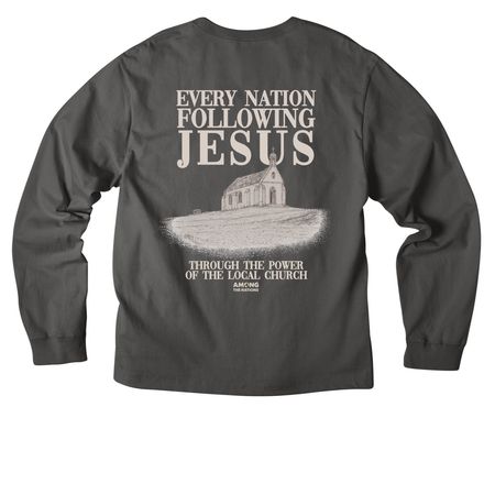 EVERY NATION, a Asphalt Unisex Heavyweight Long Sleeve Tee