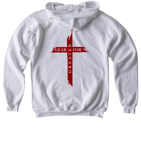 Gear for Greater, a White Softstyle Youth Pullover Hoodie