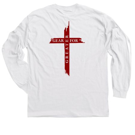 Gear for Greater, a White Classic Long Sleeve Tee