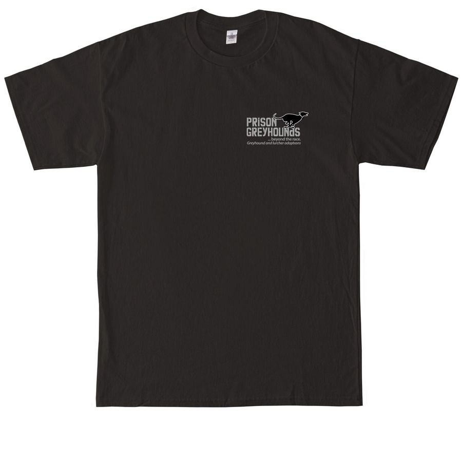 Prison Greyhounds Grey/Black Logo C2, a Black Tall Classic Unisex Tee