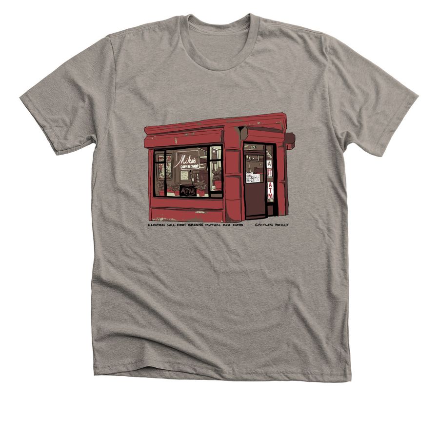 Mike's Coffee Shop by&nbsp;Caitlin Reilly, a Heather Stone Premium Unisex Tee