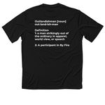 The Outlandishman, a Black Classic Performance Tee (back-view)