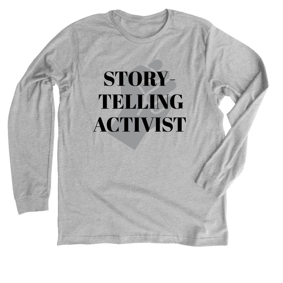 BTN-Storytelling Activist, a Athletic Heather Premium Long Sleeve Tee