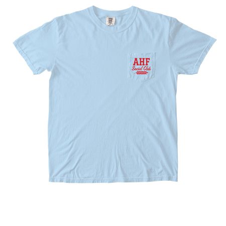 AHF Social Club Pocket Tee&nbsp;, a Chambray Comfort Colors Pocket Tee