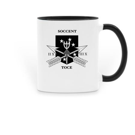 IIX & III X mug, a Black Two-Tone Ceramic Mug