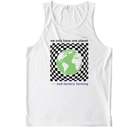 We Only Have One Planet, a Bright White Allmade Eco Triblend Tank