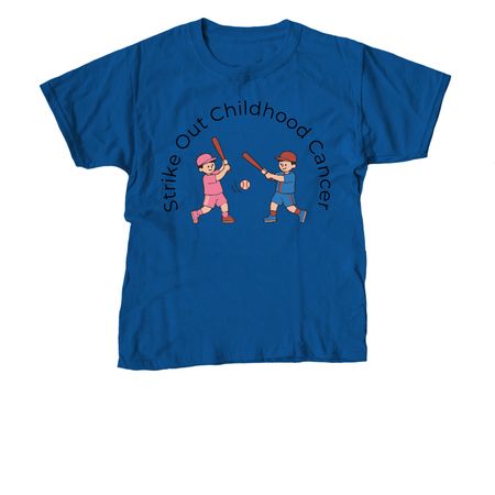 ACP 12 Strike out cancer, a Royal Blue Youth Unisex Tee