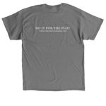 For The Plot Books, a Charcoal Classic Unisex Tee (back-view)