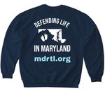 Caroline County Right to Life, a Navy Softstyle Crewneck Sweatshirt (back-view)