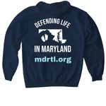 Caroline County Right to Life, a Navy Gildan Softstyle Pullover Hoodie (back-view)