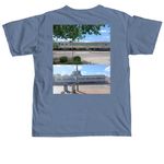 2926 acoma silver iris&nbsp;, a Blue Jean Comfort Colors Unisex Tee (back-view)