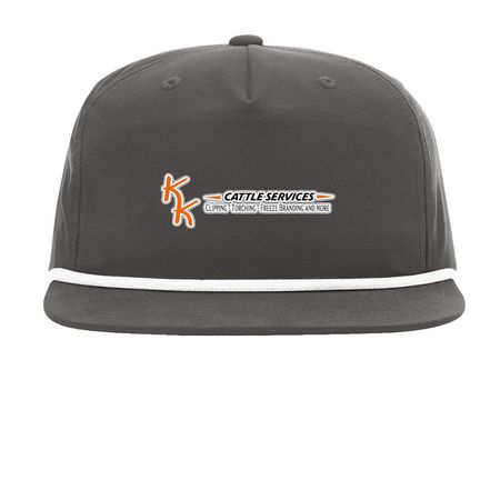 KK Hats, a Charcoal/ White Printed Umpqua Snapback Cap