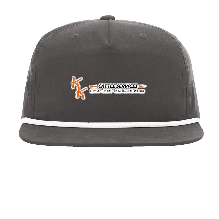 KK Hats, a Charcoal/ White Printed Umpqua Snapback Cap