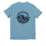 Think Like An Ancestor, a Arctic Blue Allmade Organic Cotton Unisex Tee (back-view)
