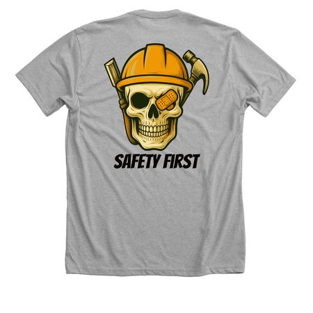 Safety First, a Athletic Heather Premium Unisex Tee