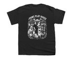 Paws Play Merch, a Black Youth Unisex Tee (back-view)