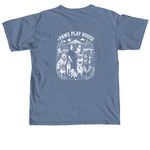 Paws Play Merch, a Blue Jean Comfort Colors Unisex Tee (back-view)