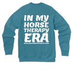 EAP Era, a Heather Deep Teal Premium Raglan Crewneck Sweatshirt (back-view)