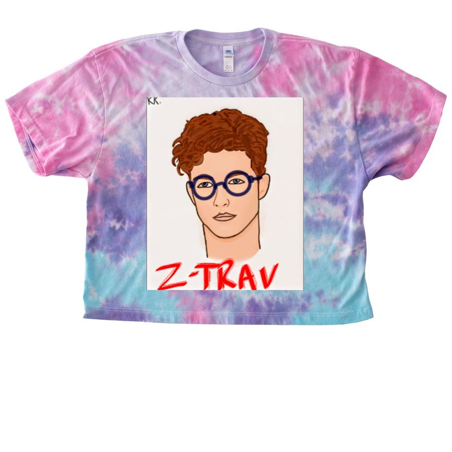 It's your boy ztrav merch&nbsp;, a Cotton Candy Women's Tie Dye Cropped Tee