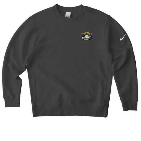 Great FALLS Rugby Activewear, a Anthracite Nike Club Fleece Crewneck Sweatshirt