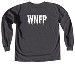 Howl-O-Ween, a Graphite Comfort Colors Long Sleeve Tee (back-view)