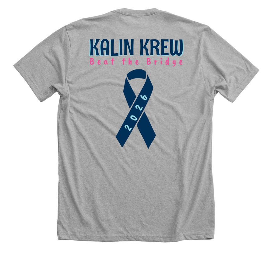 Kalin Krew&nbsp;, a Athletic Heather Premium Unisex Tee (back-view)