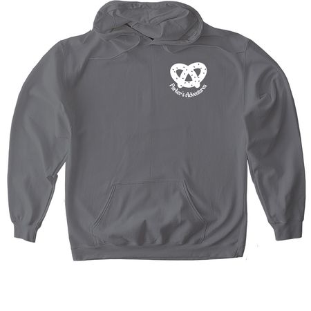 Parker's Pretzels, a Charcoal Gildan Softstyle Pullover Hoodie