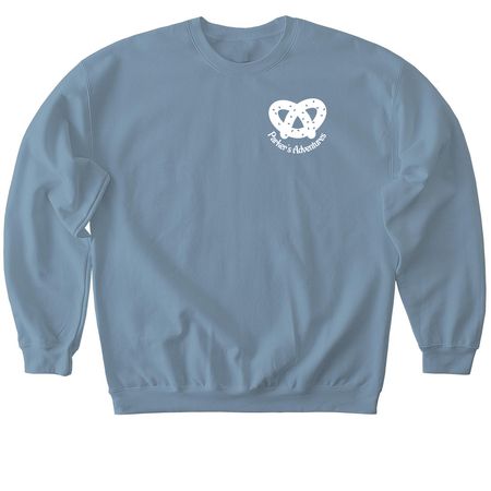 Parker's Pretzels, a Stone Blue Softstyle Crewneck Sweatshirt