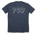 18 James Pcu, a Heather Midnight Navy Premium Unisex Tee (back-view)