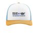 Dog Day Coffee is turning TWO!&nbsp;, a White/ Columbia Blue/ Yellow Printed Snapback Trucker Cap