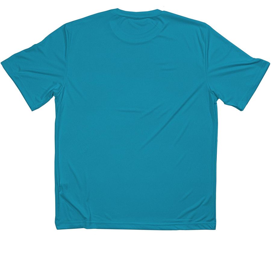 Logo T-Shirts, a Atomic Blue Classic Performance Tee (back-view)