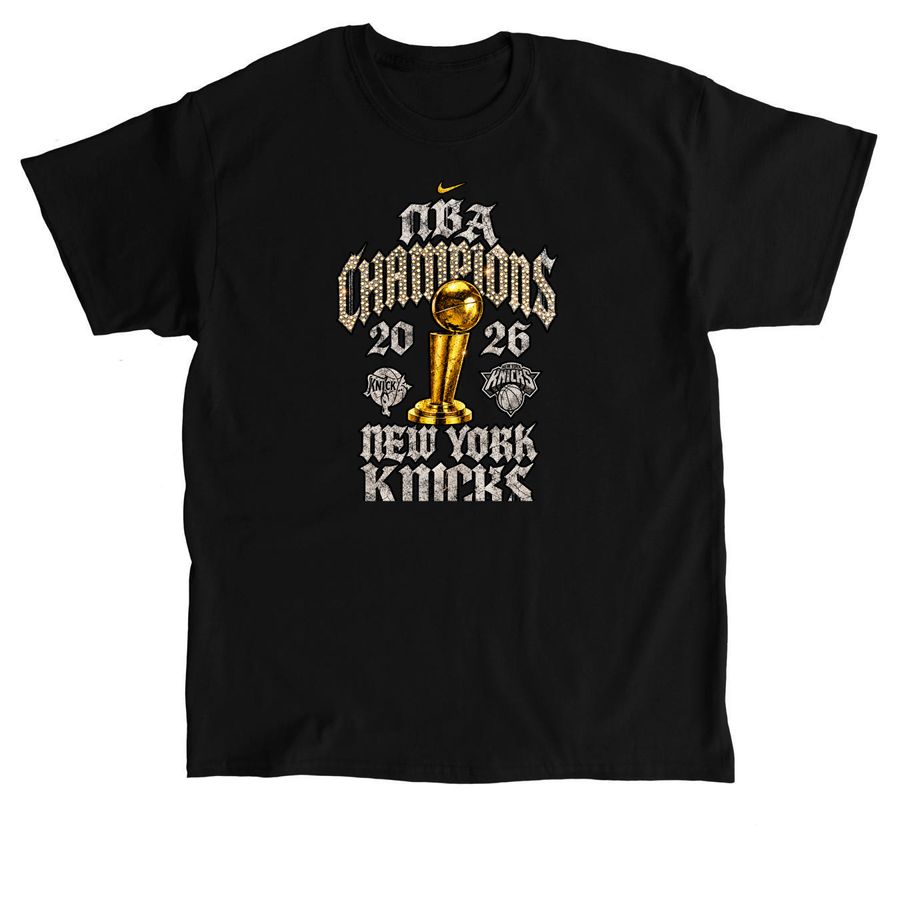 Nike Adult 2026 NBA Champions New York Knicks, a Black Classic Unisex Tee