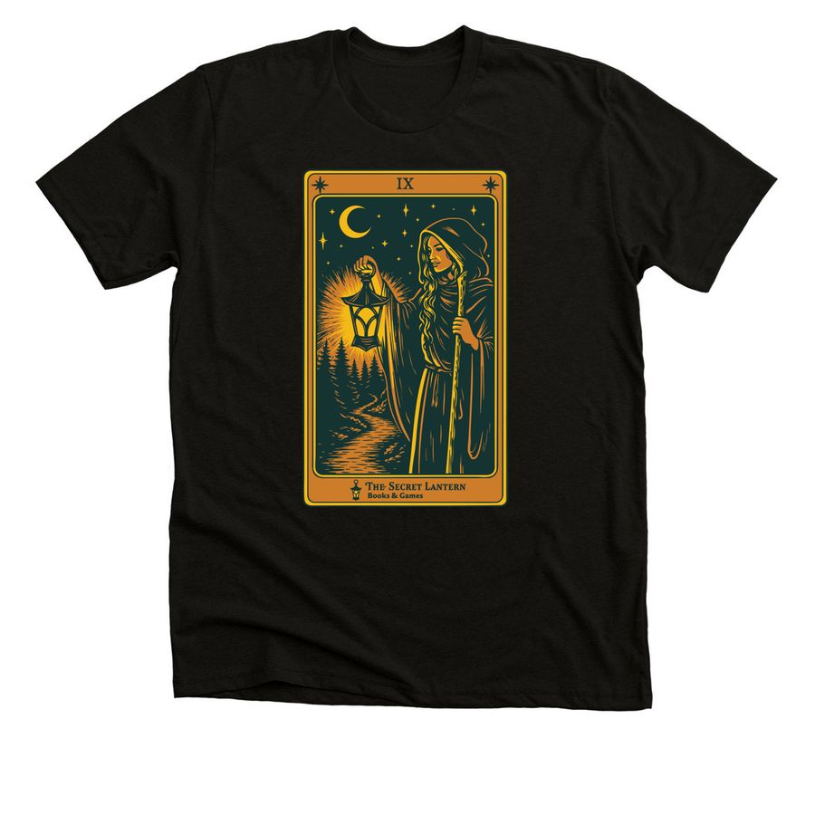 The Lantern Bearer, a Solid Black Blend Premium Unisex Tee