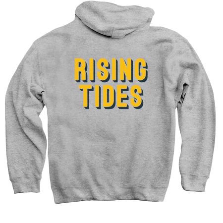 Rising Tides Hoodie, a Sport Grey Pullover Hoodie (back-view)