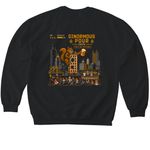 GP 2026, a Black Softstyle Crewneck Sweatshirt (back-view)
