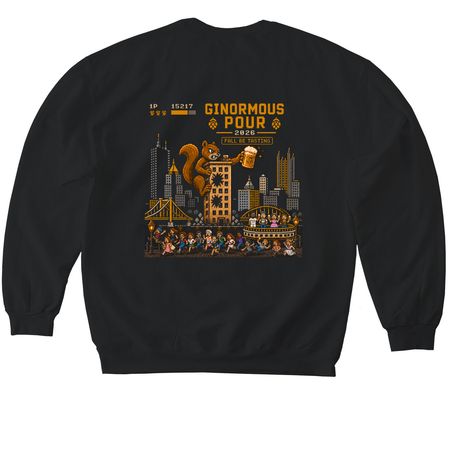 GP 2026, a Black Softstyle Crewneck Sweatshirt