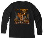 GP 2026, a Solid Black Blend Premium Long Sleeve Tee (back-view)