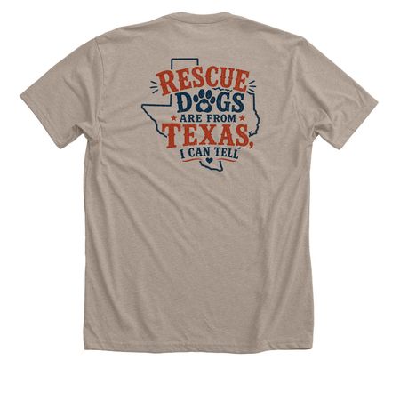 Rescue Dogs from Texas, a Heather Stone Premium Unisex Tee (back-view)