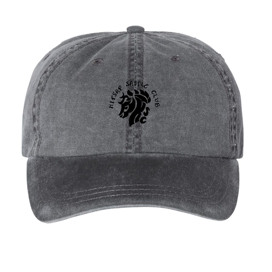 Kitsap Saddle Club Fundraiser, a Black Printed Pigment Dye Baseball Cap
