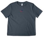 Young Adults, a Vintage Navy Women's Heavyweight Tee (back-view)