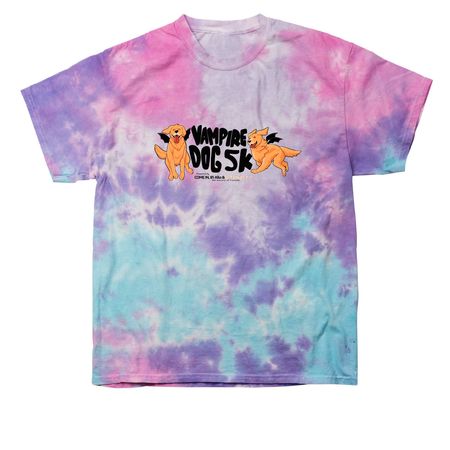 Vampire Dog 5K (Wings!), a Cotton Candy Classic Tie Dye Tee